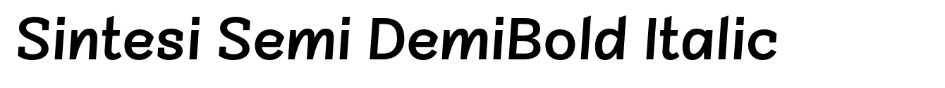 Sintesi Semi DemiBold Italic image